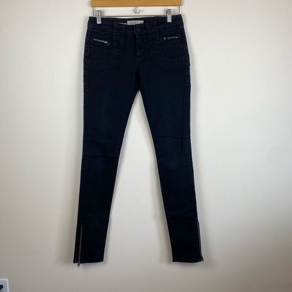 Stella McCartney Y2K Low-Rise Super Skinny Distressed Faded Black Jeans - Picture 1 of 12